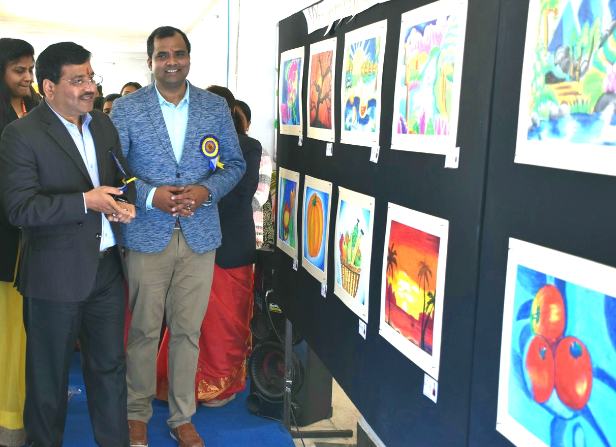 Inaguration of two days painting competition in y b n public school