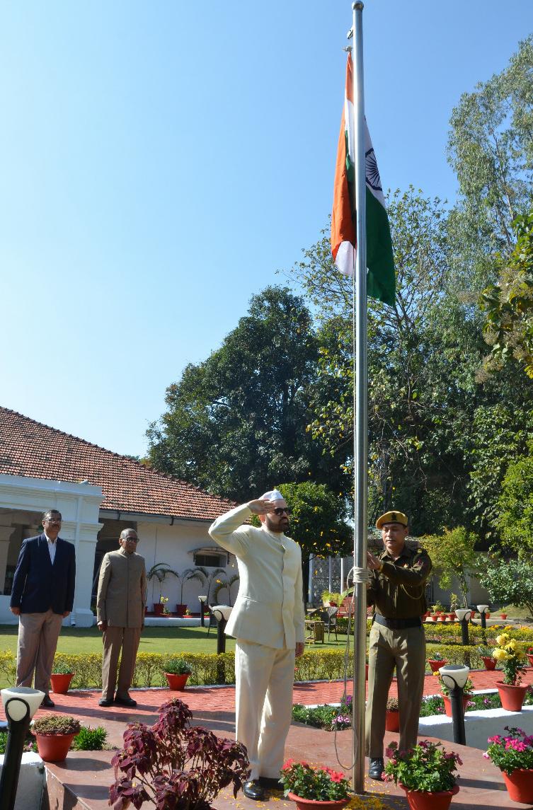 National flag hoisting by chief secretary, dr. D k tiwary