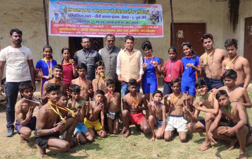 Seventh Jharkhand state level boys girls malkhamb competition concluded
