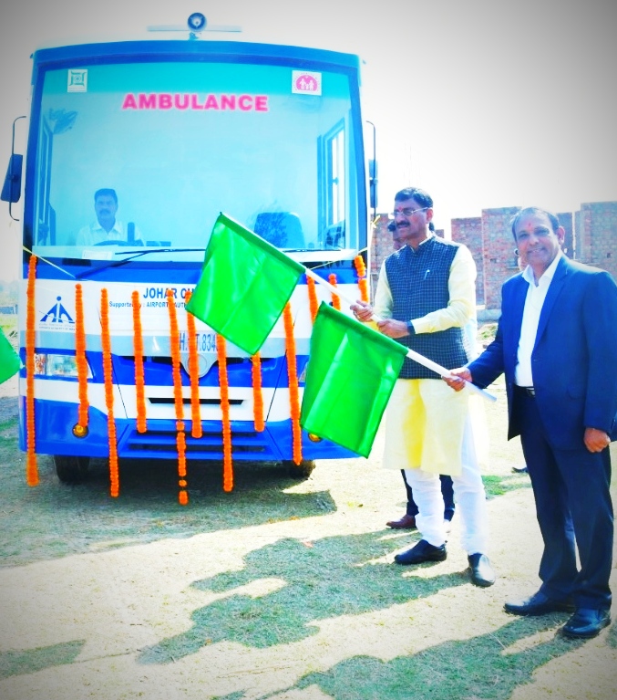 Member of parliament, ranchi sanjay seth inagurated johar mobile clinical van and aadarsh aaganwadi kendra