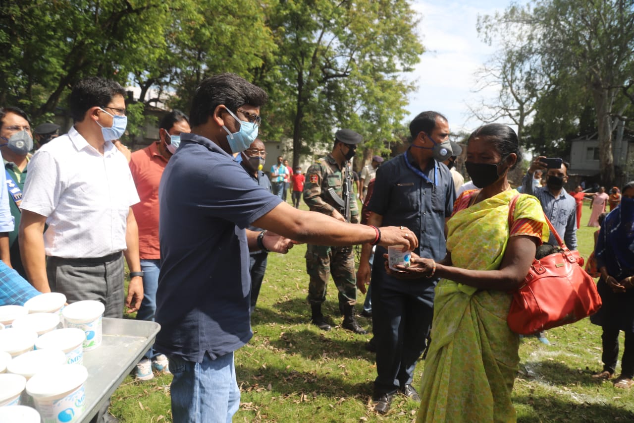 Fight against corona : inauguration of cm kitchen: daily food will be distributed between five thousand needy people