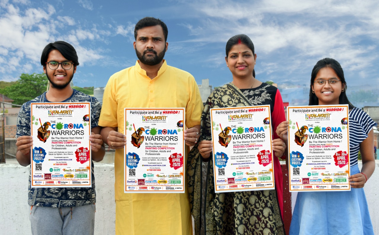 Online painting competition, the corona warriors started