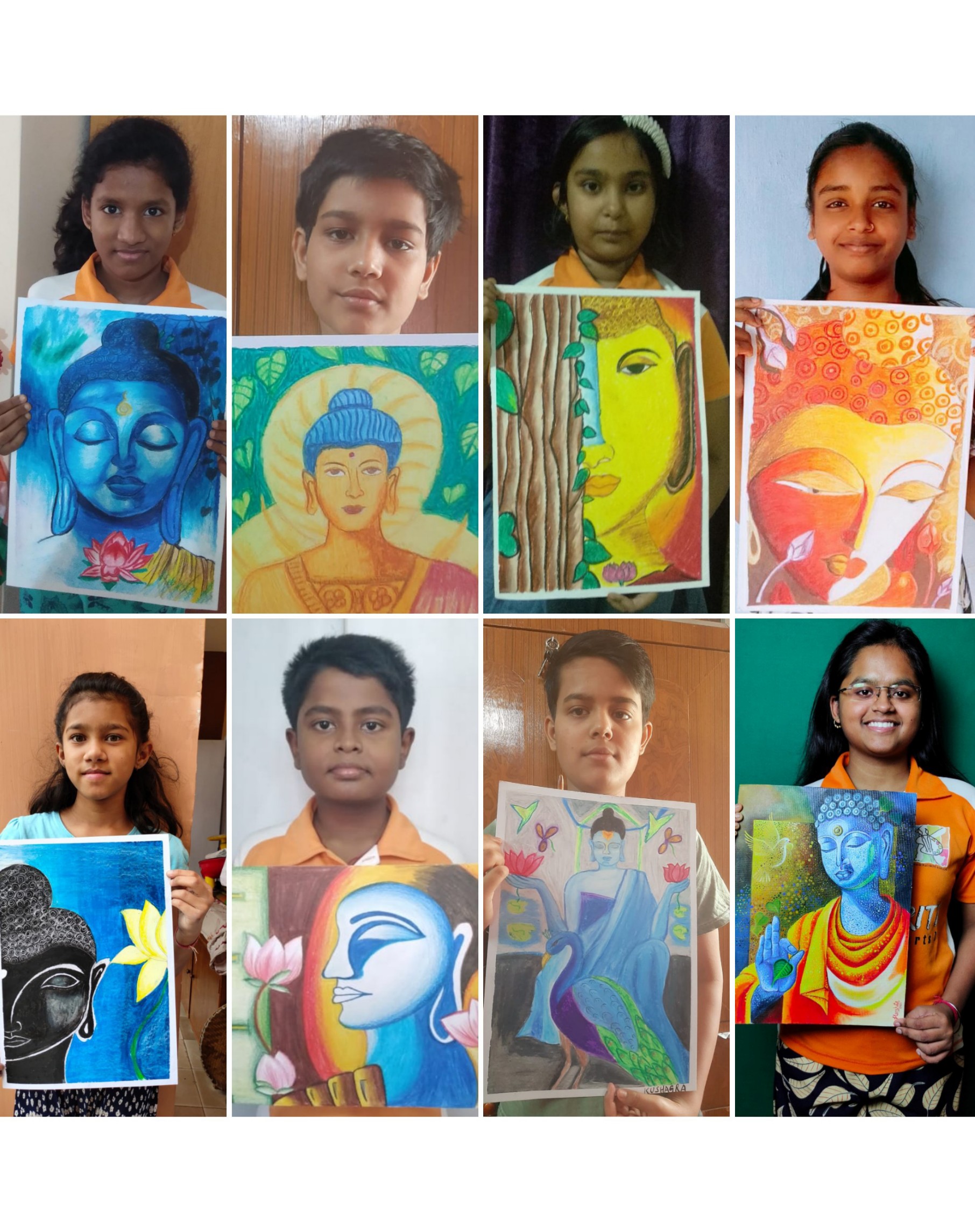 Painting competition by kalakriti school of arts on occassion of buddha purnima