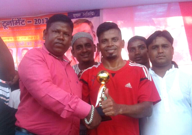 Shahid etwa oraon football tournament 2017-18 : international player scored five goals
