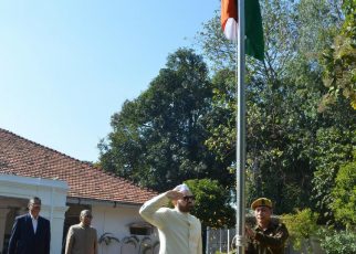 National flag hoisting by chief secretary, dr. D k tiwary