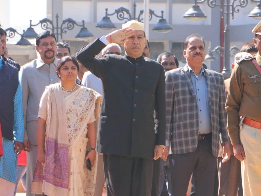 Flag hoisting in jharkhand secretariat