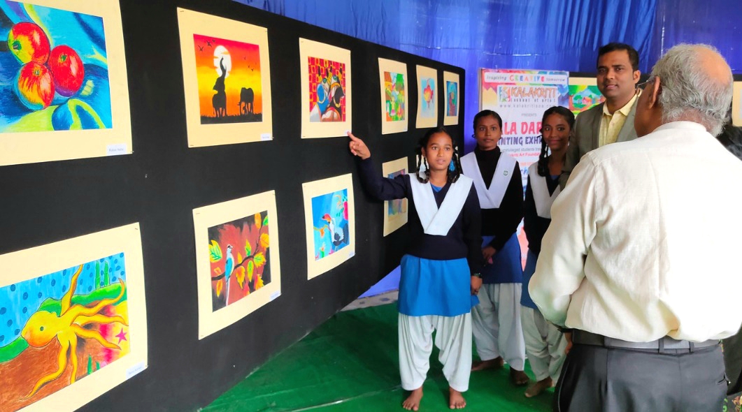 Inauguration of painting exhibition of the students trained by kalakriti