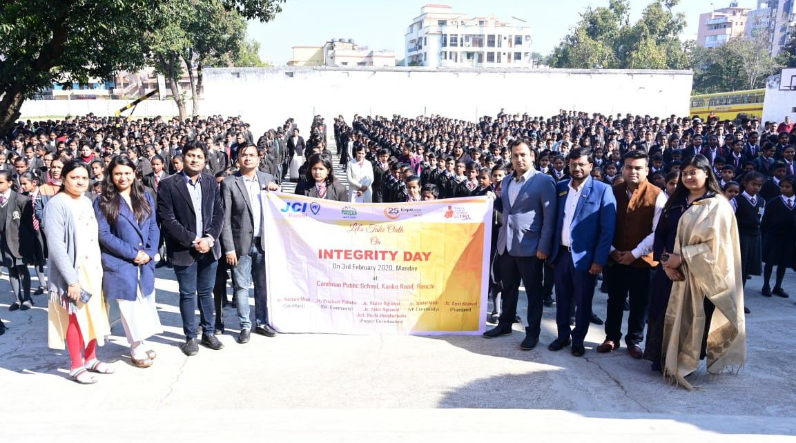 Oath ceremony in cambrian public by jci ranchi