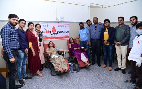 Blood donation camp by junior chamber international in rani hospital