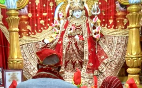 Navratri puja in sri radha Krishna mandir : first day