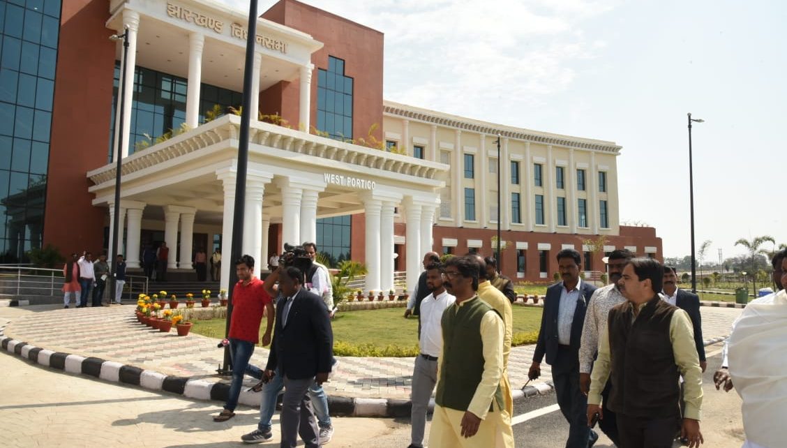 Cm Jharkhand hemant Soren inspected new vidhansabha Bhawan