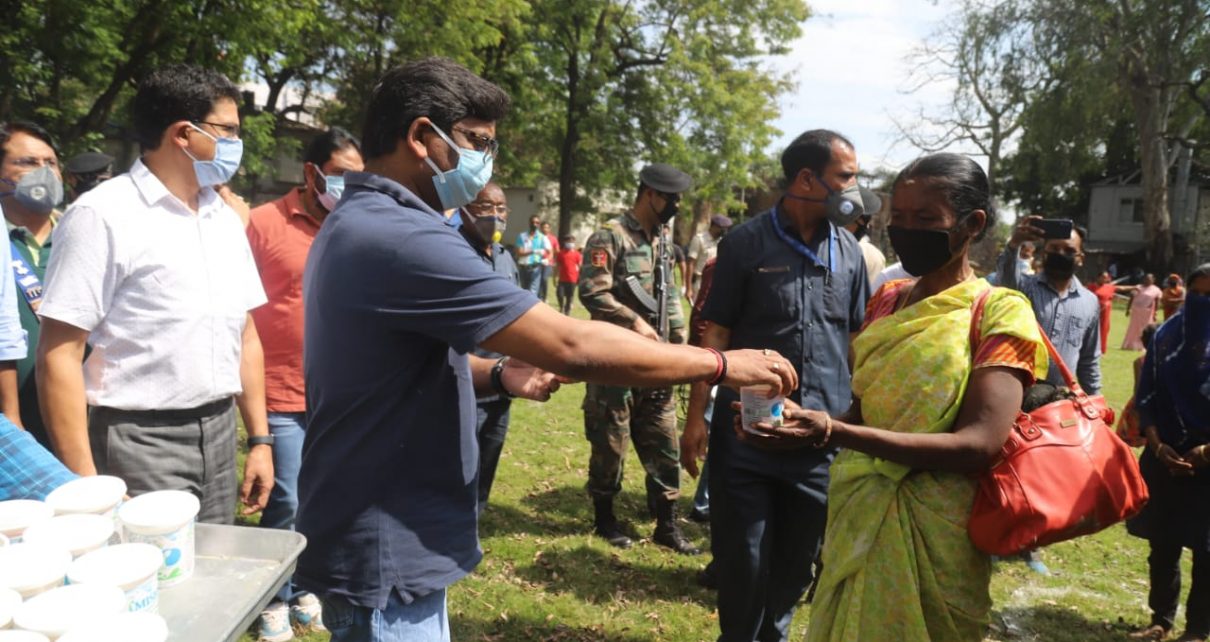 Fight against corona : inauguration of cm kitchen: daily food will be distributed between five thousand needy people