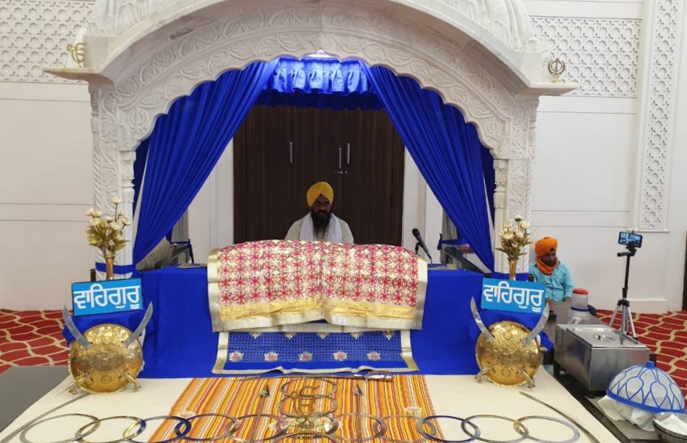 Sikh sangat took part in khalsa sirjna diwas baishakhi through Facebook live