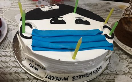 Harsh Vijyawargiye celebrated his birthday by special cake which gave message to fight against corona