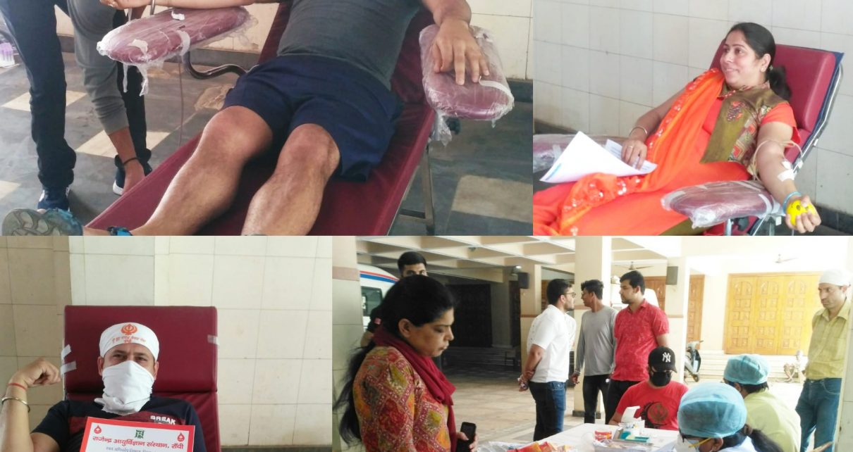 Blood donation camp by gurudwara sri guru nanak satsang sabha: 45 people donated their blood : camp will continue tomorrow also